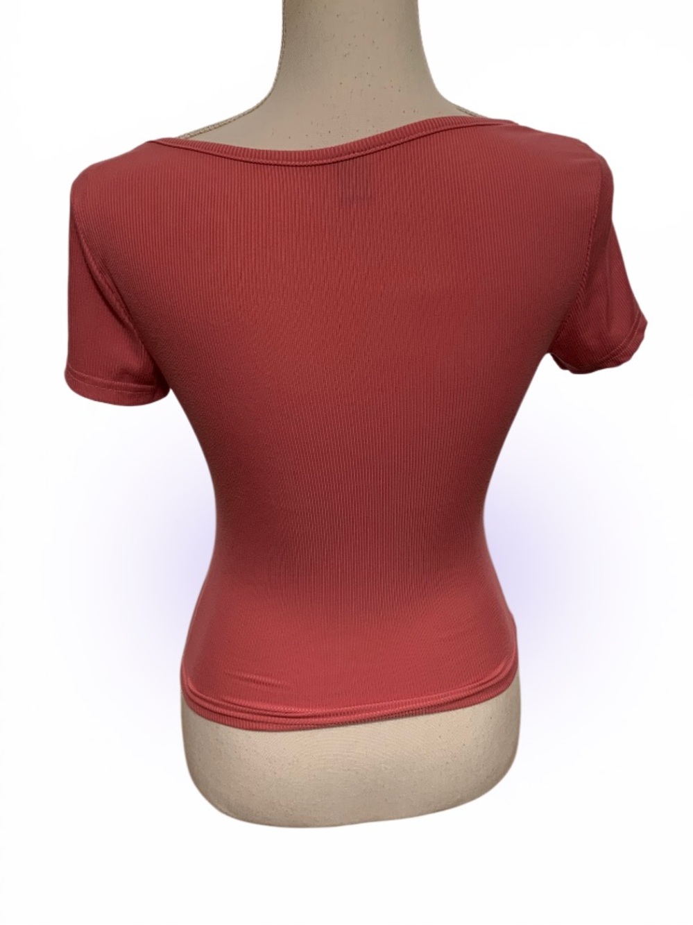 SHEIN Ribbed Short Sleeve Tee - Picture 2 of 3
